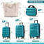 Ensemble de valises en plastique Hardshell - Valises légères et durables avec deux roues pivotantes