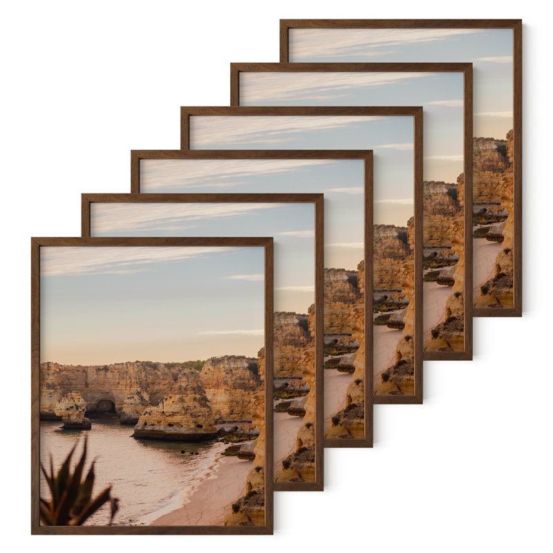 Cadre photo en bois - ensemble de 6, Noyer, 16 po x 20 po