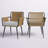 Alburgh All-Weather Outdoor 32"H Rope Chairs with Light Gray Cushion, Set of Two