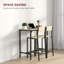 Ensemble de table de bar et chaises 3 pièces, ensemble de table de salle à manger industrielle pour 2 personnes, table de cuisine à hauteur de comptoir avec tabourets de bar, ensemble de table de petit déjeuner pour 2 petits espaces-137515473-137515471