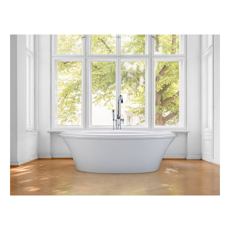 Victoria 4 Freestanding Soaker Tub, Biscuit