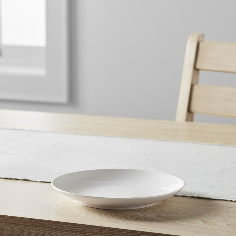 Assiette à salade en grès Izie Coupe, Blanc