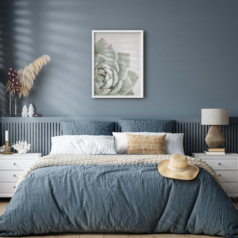 "Vert succulent, gros plan, rafraîchissant, nature, illustration, petit décor, œuvre d'art", Blanc, H 14 po x l 11 po