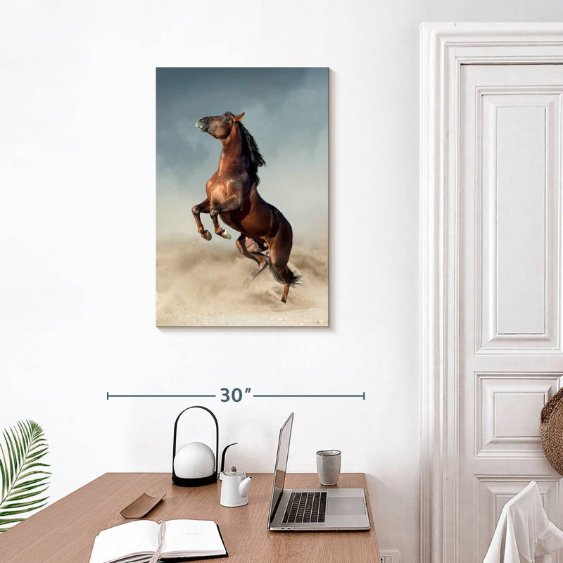 Cheval andalou brun Brampt, H 30 po x l 20 po
