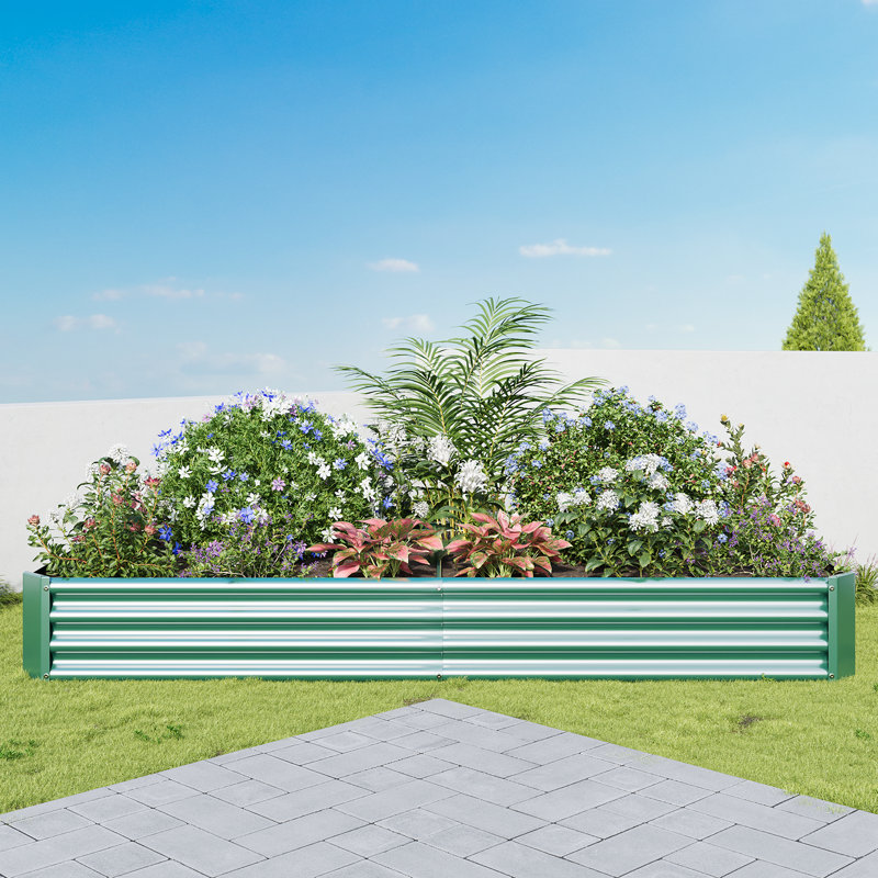 Metal Raised Garden Bed, Green