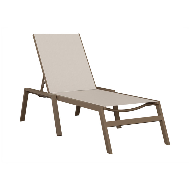 Berlin Gardens Vida Chaise Armless Lounge, Clay, Beige