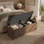 Banquette 59 po en velours avec repose-pieds-24428336