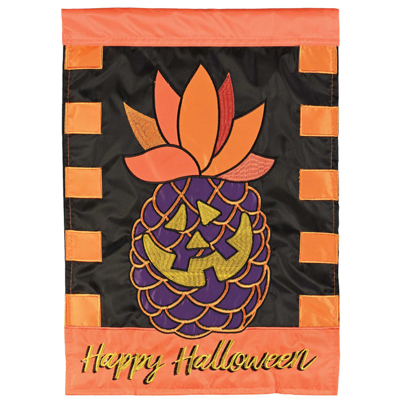 Double Sided 18 in. H x 13 in. W Polyester Halloween Garden flag