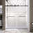 56-60" W x 76" H Double Sliding Frameless Shower Door with 5/16 in. Tempered Glass-101838247