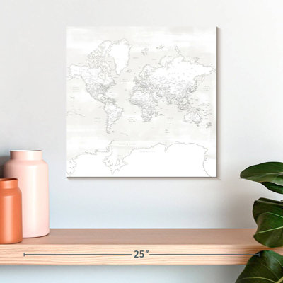 Aliaz Detailed World Map Maeli White II