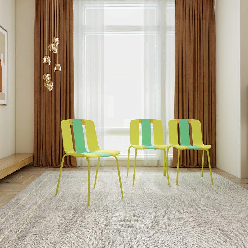 Chaises d'appoint Samson, Vert / orange / jaune