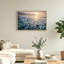 Ensemble de 1 tableau sur toile représentant un coucher de soleil sur la plage-129062834-129062843
