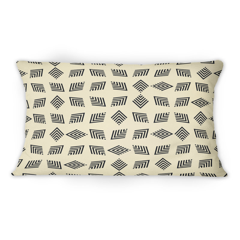 Coussin Rhyth Of Black Geometrics On