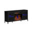 duraflame® Electric Fireplace TV Stand with Modern LED Lights and Storage, Black