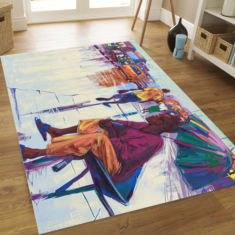 Decorative With Pile Soft Type Printed Rug Featuring a Lush Floral Design Perfect for Enhancing Your Living Room or Bedroom Decor