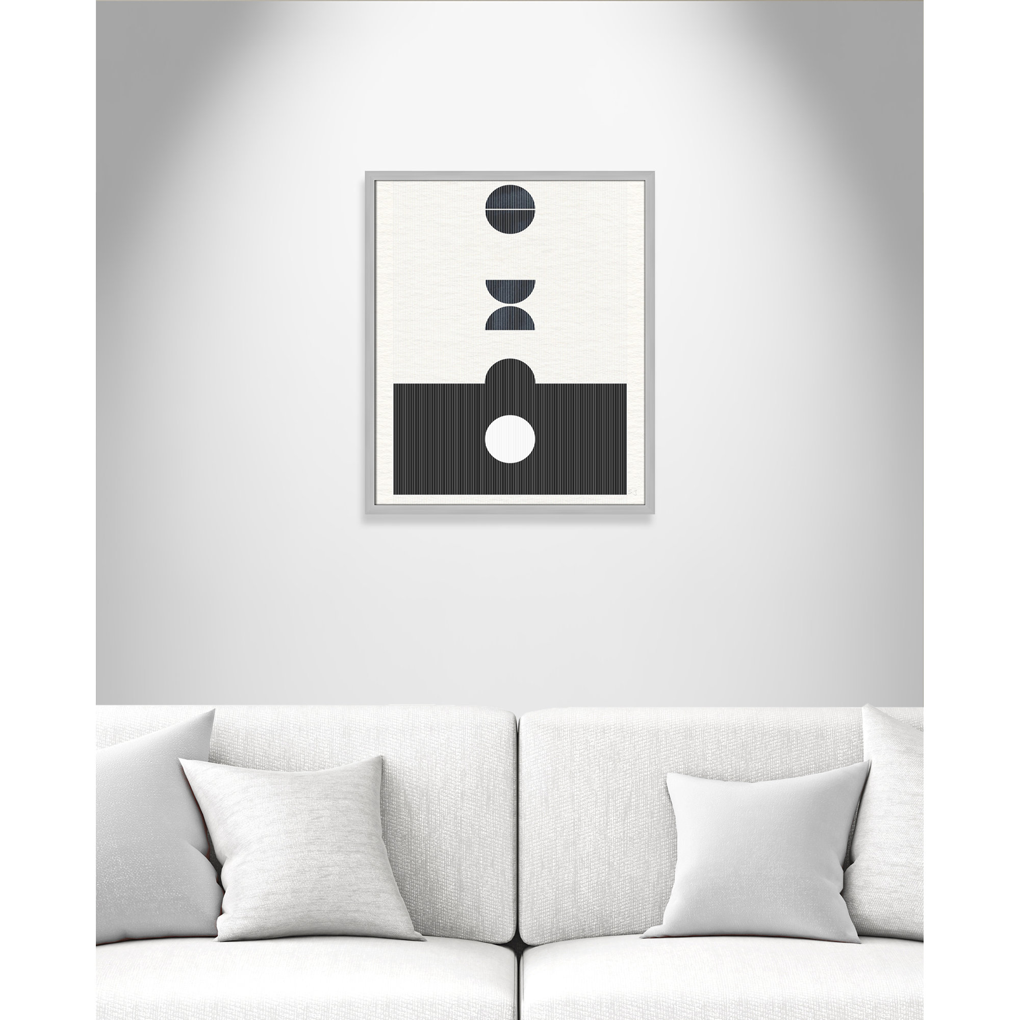 Eclipse I by Susan Jill, 25.5" H x 21.5" W x 0.75" D, Matte Silver Framed