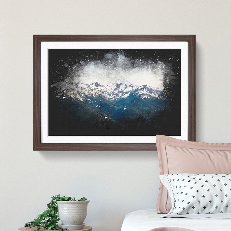 Hidden Lake in Whistler Canada - Picture Frame Graphic Art Print, 24cm H x 33cm W x 2cm D, Walnut Framed