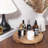 Round Decorative Wood Bathroom Counter Organizer Farmhouse Kitchen Decor Wooden Riser For Soap Dish, Perfume, Candle, Sponge