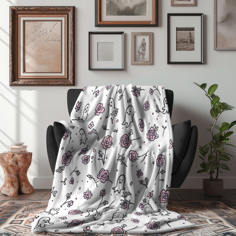 Ghostly Garden - 1 pièce Sherpa Premium Couverture 0149, L 60 po x L 80 po