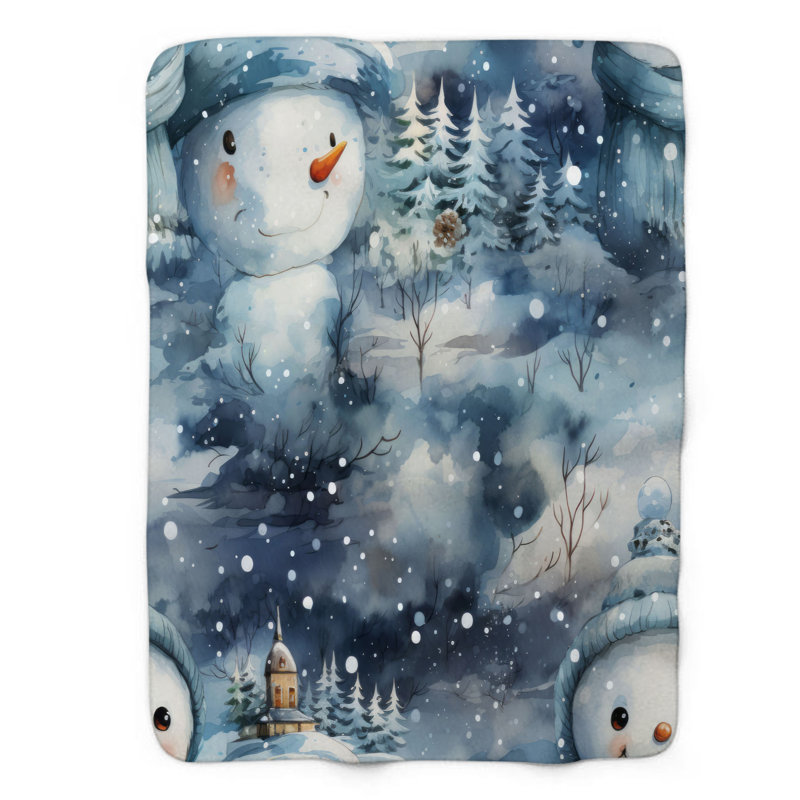 Snowy Charm - couverture 1 pièce, L 60 po x L 80 po