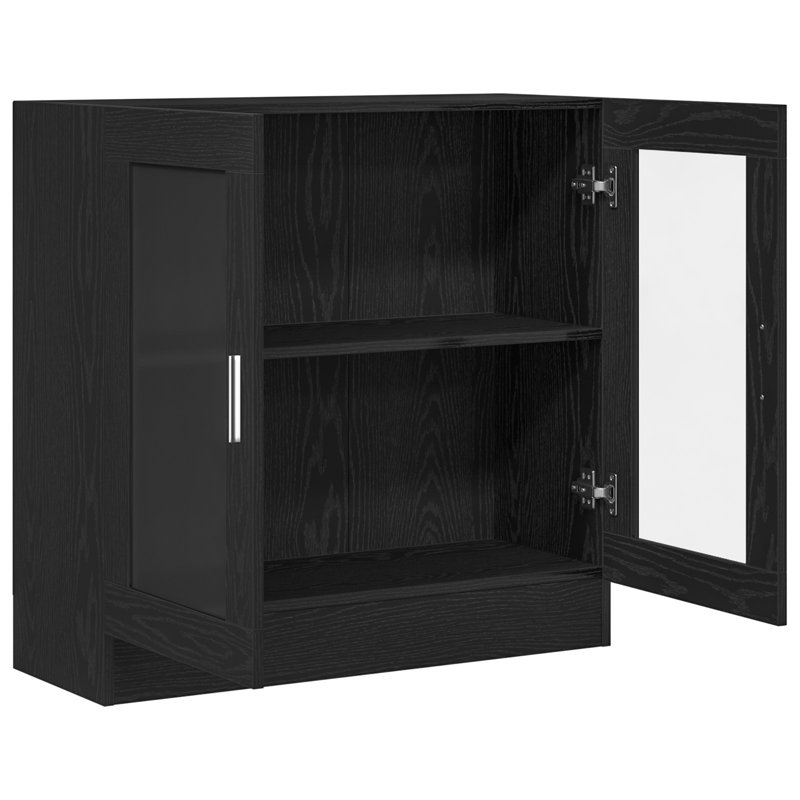 Vitrine Cabinet Book Stand Rack Cupboard Highboard Engineered Wood