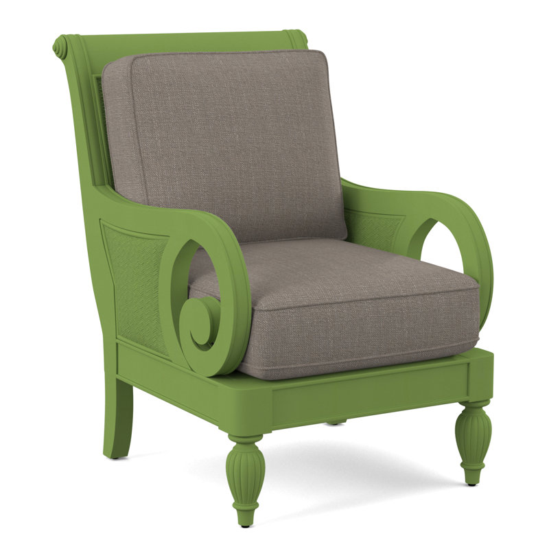 Grand View 71.12Cm Wide Armchair, Stone Crypton Performance; 0884-83, Antique Black Finish