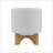 CHEVRON PLANTER W/ STAND, WHITE-1929533334