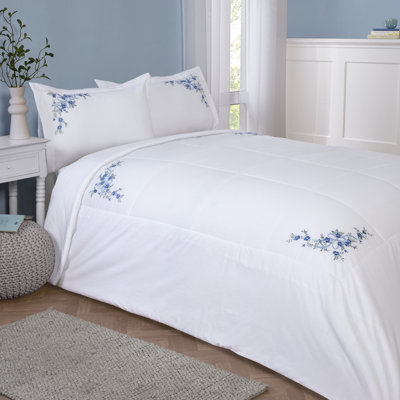 Cotton Blend Floral Bedspread
