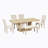 6-Piece Extendable Dining Table Set With Removable Leaf, Dining Bench, 4 Upholstered Dining Chairs