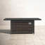 Foyer de table en aluminium / propane en osier