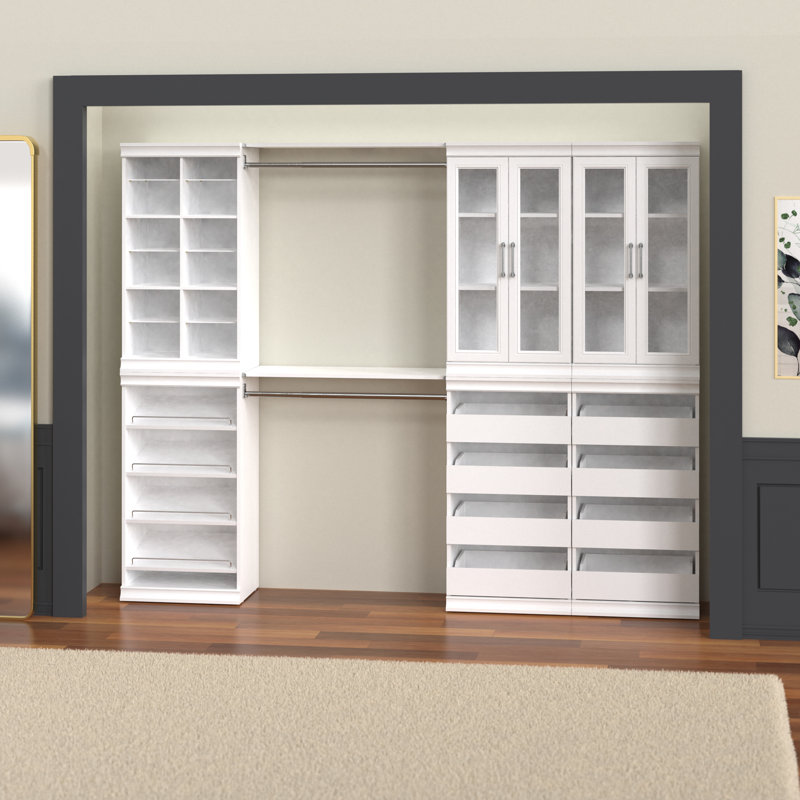 Modular Storage 90.14" W - 99" W Closet System, White