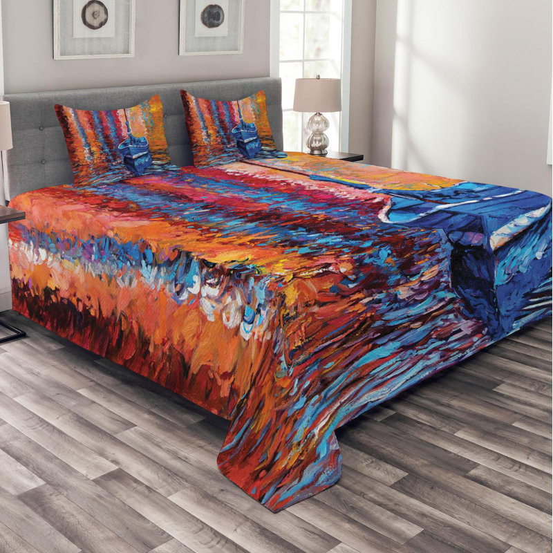 Rustic Polyester Coverlet, Twin Coverlet + 1 Sham