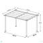Pergola escamotable d'extérieur avec auvent pour parasol