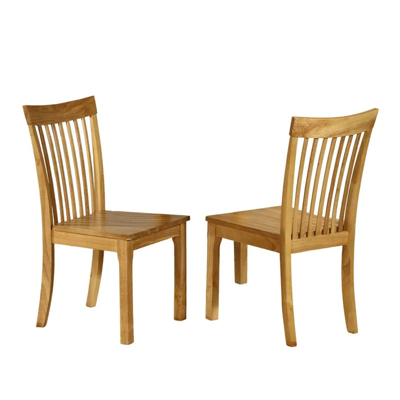 Raborn Solid Wood Side Chair, Natural Brown