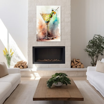 Vibrant Martini, peinture d'art mural contemporain