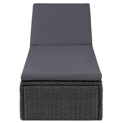 Chaise longue simple inclinable avec coussins 78 po Nidhin