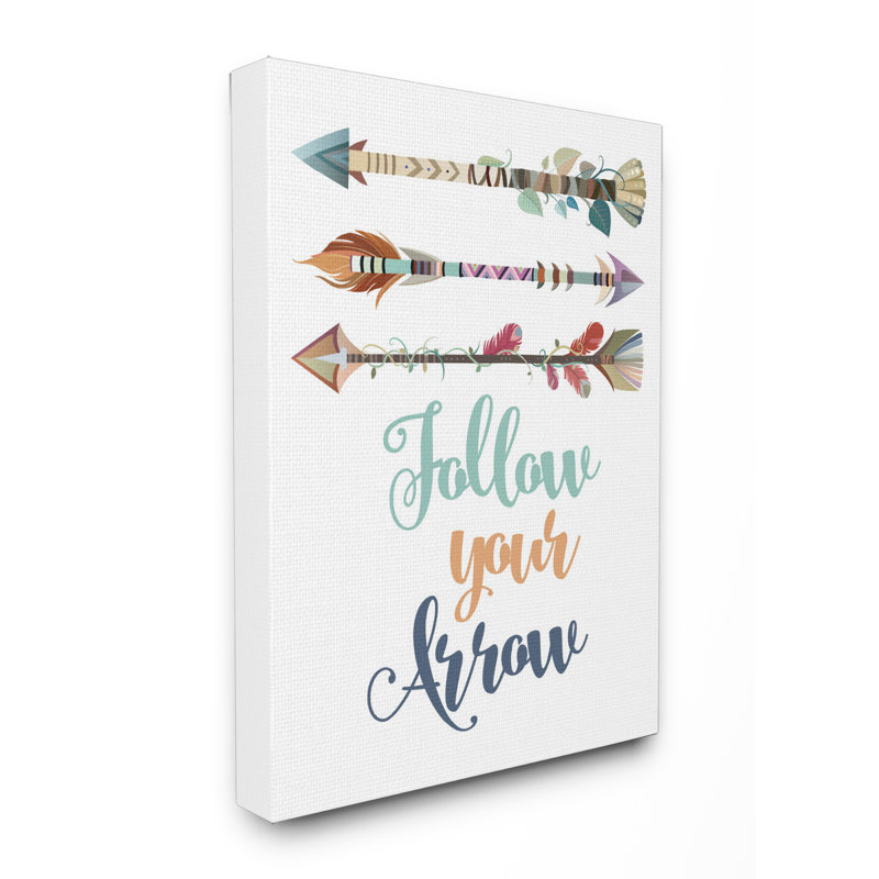 «Follow Your Arrows», impression, H 20 po x l 16 po, Toile tendue