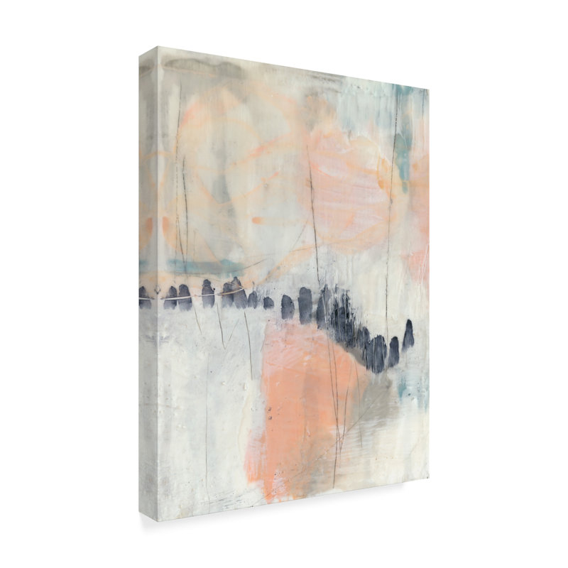 Blush And Navy I by Jennifer Goldberger - Painting on Canvas, 32" H x 24" W x 2" D
