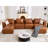 6-Piece 152.76” Leather Upholstered Sectional Sofa-1241260198