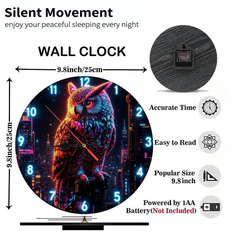 Horloge néon