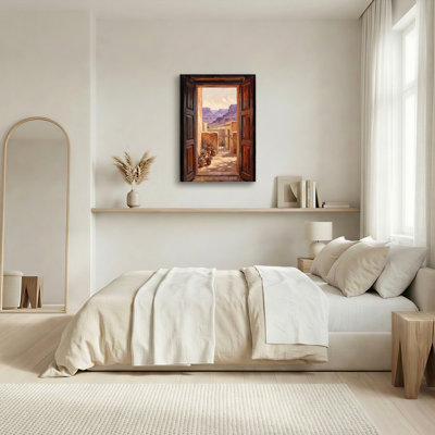 Ensemble de 1 tableau sur toile représentant une vue du désert
