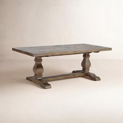 Kinston 78" Solid Wood Trestle Dining Table