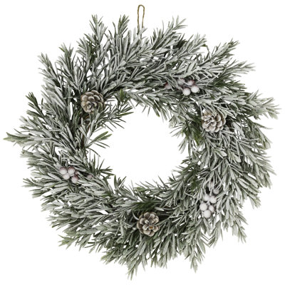 20" Frosted Pine Wreath