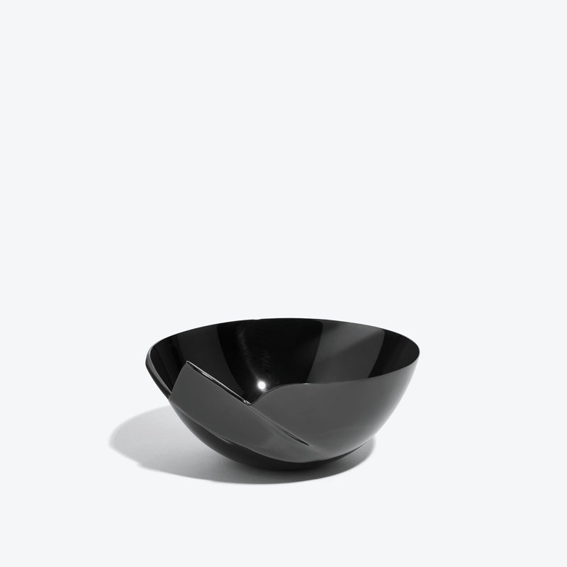 Serenity Bowl, Gold, Black Polished Stainless Steel