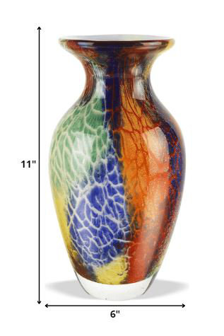 Firestorm Handmade Glass Table Vase