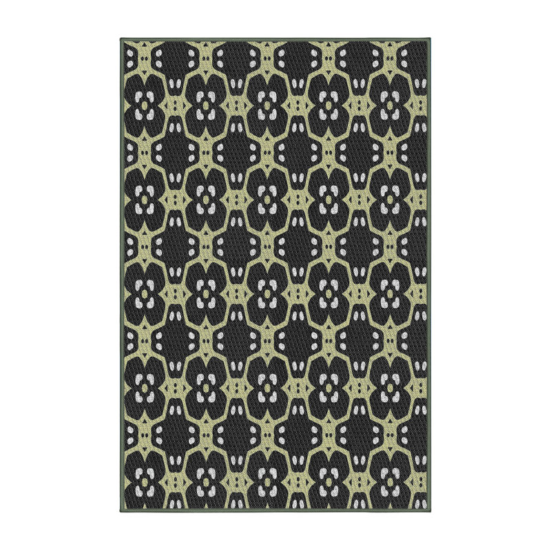 Geometric Indoor Rug, Rectangle 5' x 7'