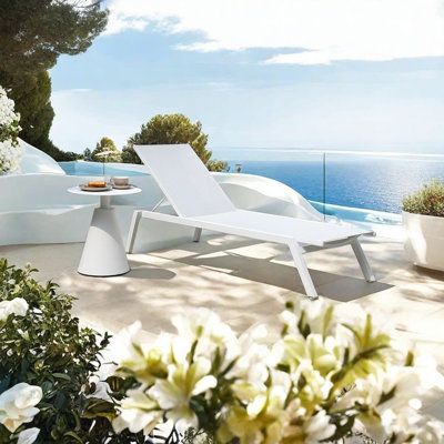 Adjustable Outdoor Chaise Lounge Outdoor Chaise Lounge Set with Table
