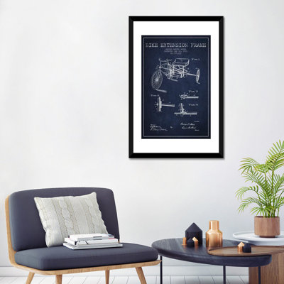 " G.W. Akers Bike Extension Frame Patent Sketch " by Aged Pixel