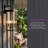 26" H Large Outdoor Wall Sconce Modern Matte Black Porch Lantern with Clear Glass-1094626546
