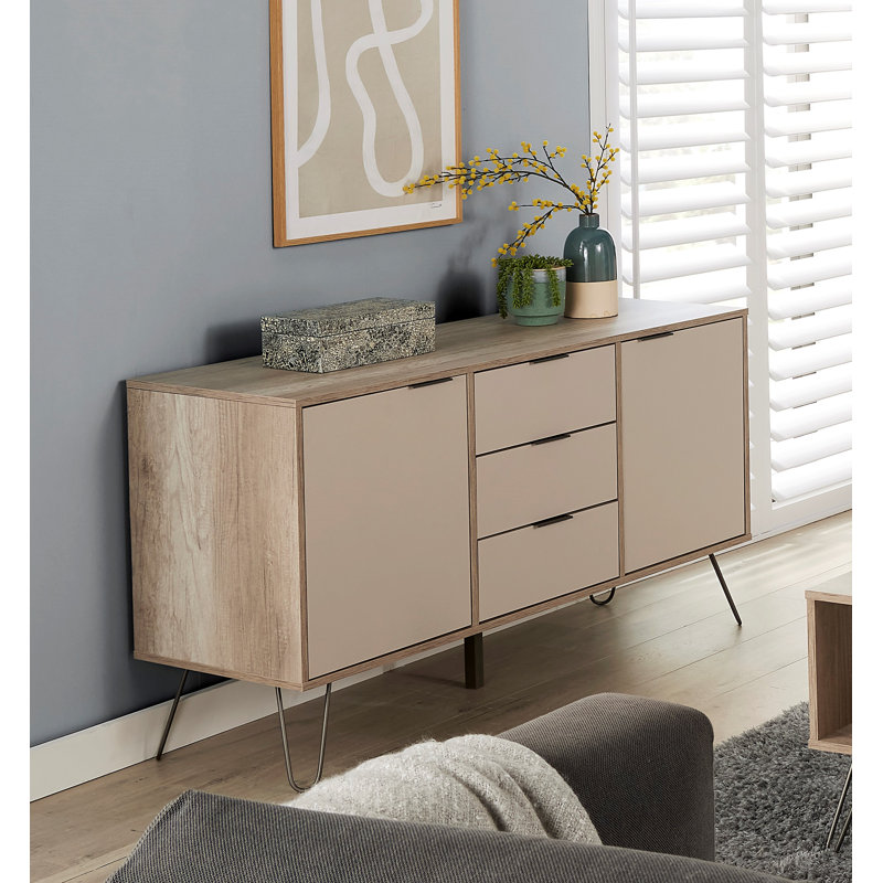 Mariel 2 Door,3 Drawer, Medium Sized Sideboard Industrial Design